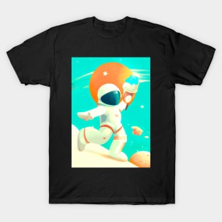 Astronaut with Ice Cream T-Shirt